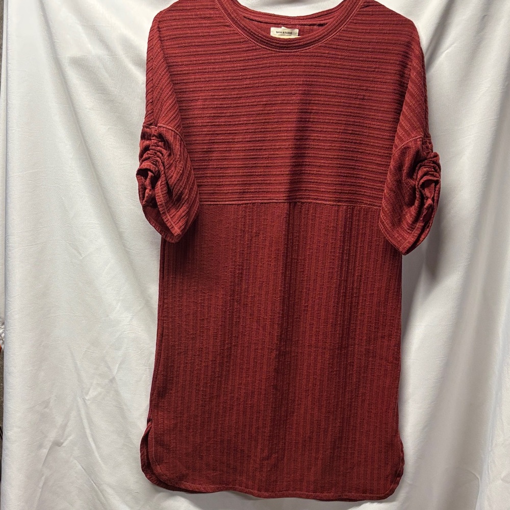 Max Studio Deep Red Knit Dress